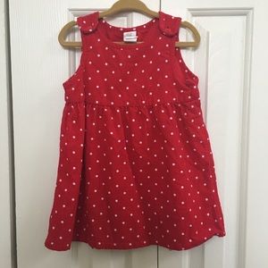 Baby Girl H&M Red and White Corduroy Dress